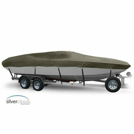 EEVELLE Boat Cover DAY CRUISER, Outboard Fits 19ft 6in L up to 96in W Khaki SCDAYC1996B-KHA